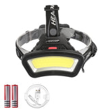 USB Rechargeable Wide Angle COB LED Headlight