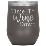 Wine Down Wine Tumbler Brown