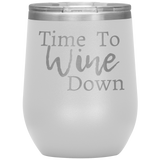 Wine Down Wine Tumbler White