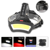 USB Rechargeable Wide Angle COB LED Headlight