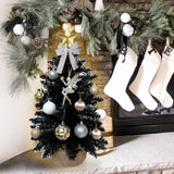 2ft Black Mini Christmas Tree With Lights