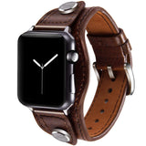 Leather Cuff Bracelet For Apple Watch