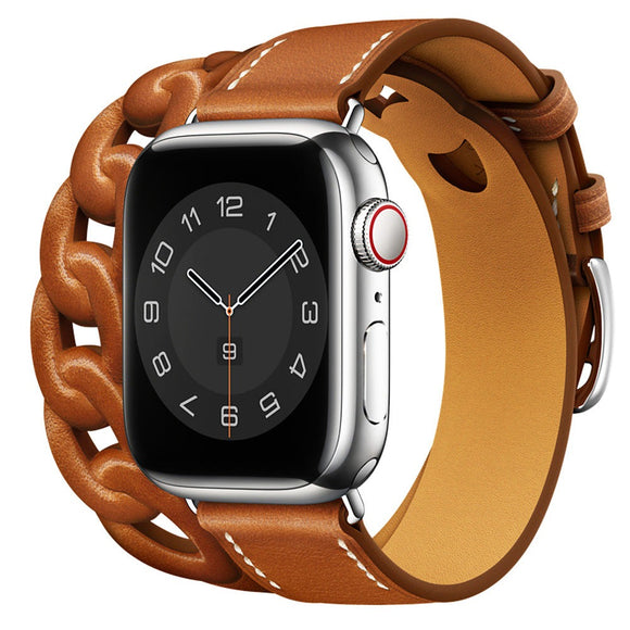 Leather Double Tour For Apple Watch