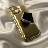Luxury Gold Or Silver Plated Silicone Phone Case For iPhone