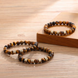 Engraved Beaded Bracelet