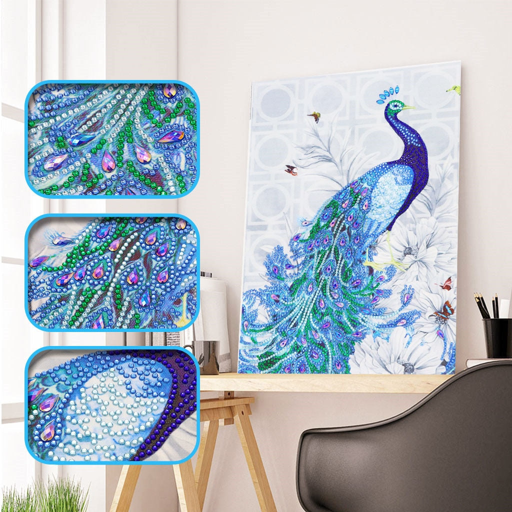 DIY 5D Special Shaped Peacock Diamond Painting - FAST SHIPPING – Mercantile  Miner