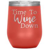 Wine Down Wine Tumbler Hot Orange
