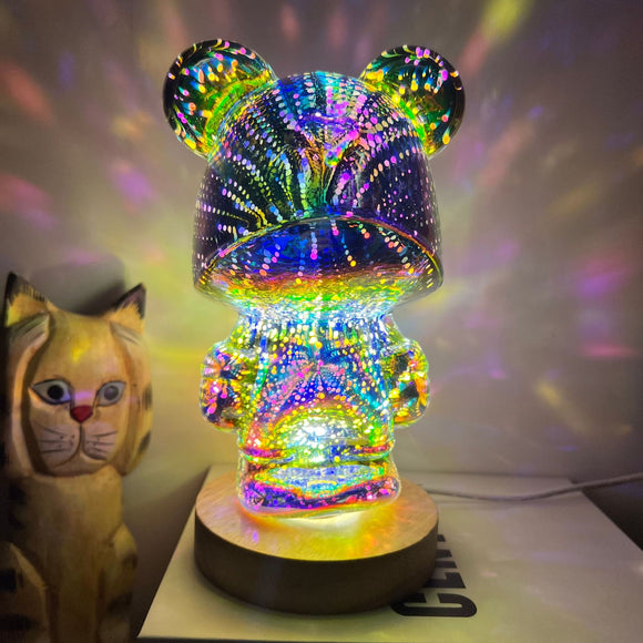 3D Luminous Firework Bear Night Light