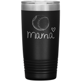 Baseball Mama Insulated Tumbler -Black