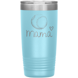 Baseball Mama Insulated Tumbler -light blue