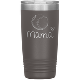 Baseball Mama Insulated Tumbler -brown