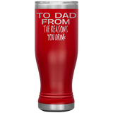 To Dad Beer Tumbler