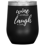 Wine a Little Wine Tumbler Black