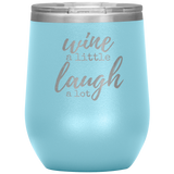 Wine a Little Wine Tumbler Light Blue
