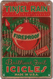 Vintage Tin Holiday Signs