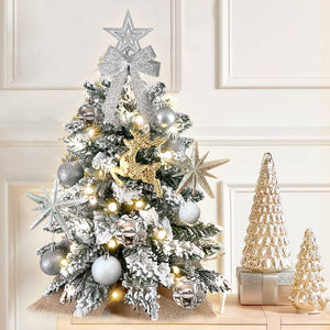 2ft Mini Silver Christmas Tree With Lights