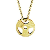Stainless Steel Iron Lovers Necklace Gold