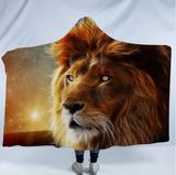 Lion Hooded Blanket