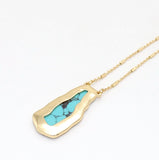 Long Inlaid Shell Necklace