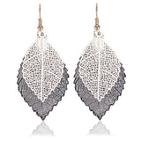 Double Layered Leaf Earrings