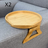 Potable Sofa Tray Table Wood Armrest
