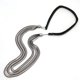 Extra Long Multi-Strand Necklace Silver