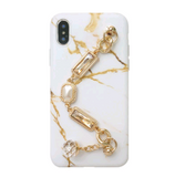 White Marble Gem Chain For iPhone