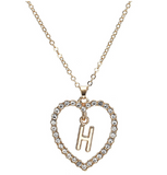 Heart Inital Pendant - H