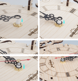 3D DIY Wooden Clock Puzzle