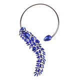 Colorful Rhinestone Foxtail Choker Necklace