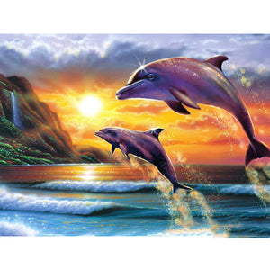 Flying Dolphins 5D Diamond Painting