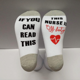 Printed Off Duty Nurse Socks