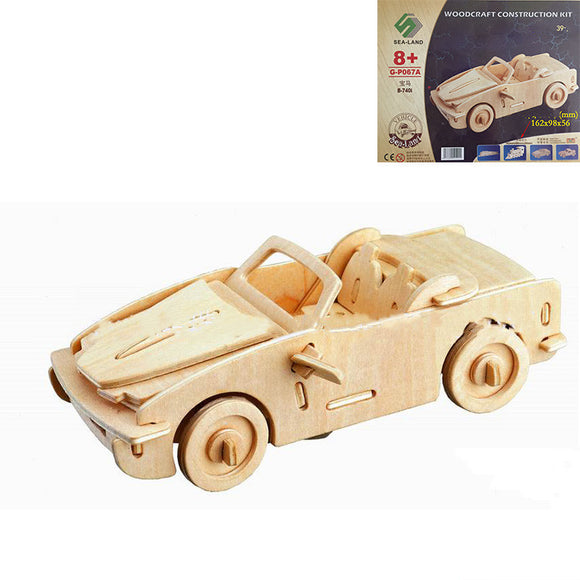 3D DIY Wooden Model Car
