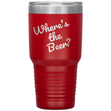 Where's the Beer 30 oz Tumbler Red