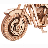 Children's 3D DIY Wooden Motorcycle Puzzle