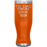 To Dad Beer Tumbler