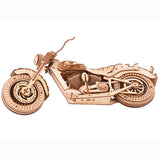 Children's 3D DIY Wooden Motorcycle Puzzle