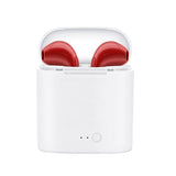 i7s Wireless Bluetooth Earphones red