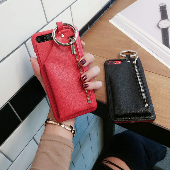 iphone Leather Wallet Case & Keyring