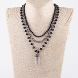 3 Layer Crystal Beaded Necklace