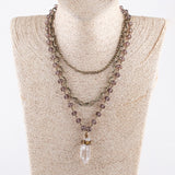 3 Layer Crystal Beaded Necklace
