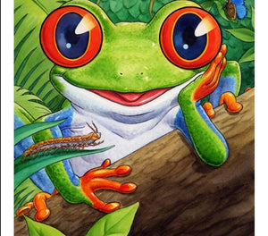 FREE - Curious Frog 5D Diamond Painting