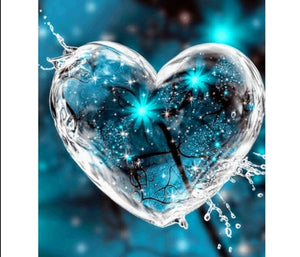 FREE - Ice Heart 5D Diamond Painting