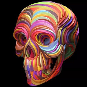 FREE - Colorful Skull 5D DIY Diamond Painting