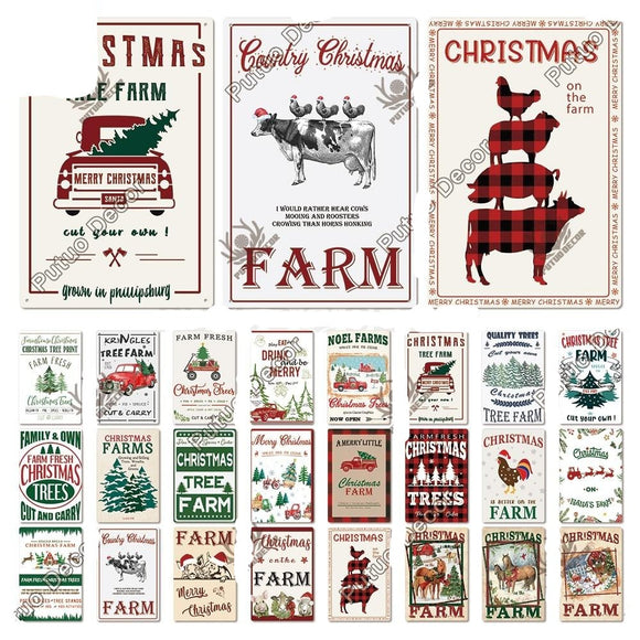 Holiday Vintage Farm Metal Signs