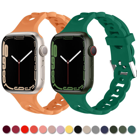 Silicone Links Strap For Apple Watch