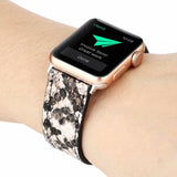 Snakeskin Leather Band for Apple Watch 1-6