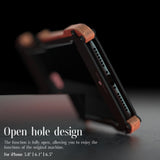 Luxury Shockproof Wood and Aluminum iPhone Cover