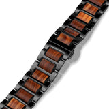 Red Sandalwood & Stainless Steel Strap For Apple Watch