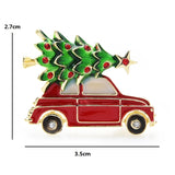 Holiday Enamel Brooch - Christmas Tree